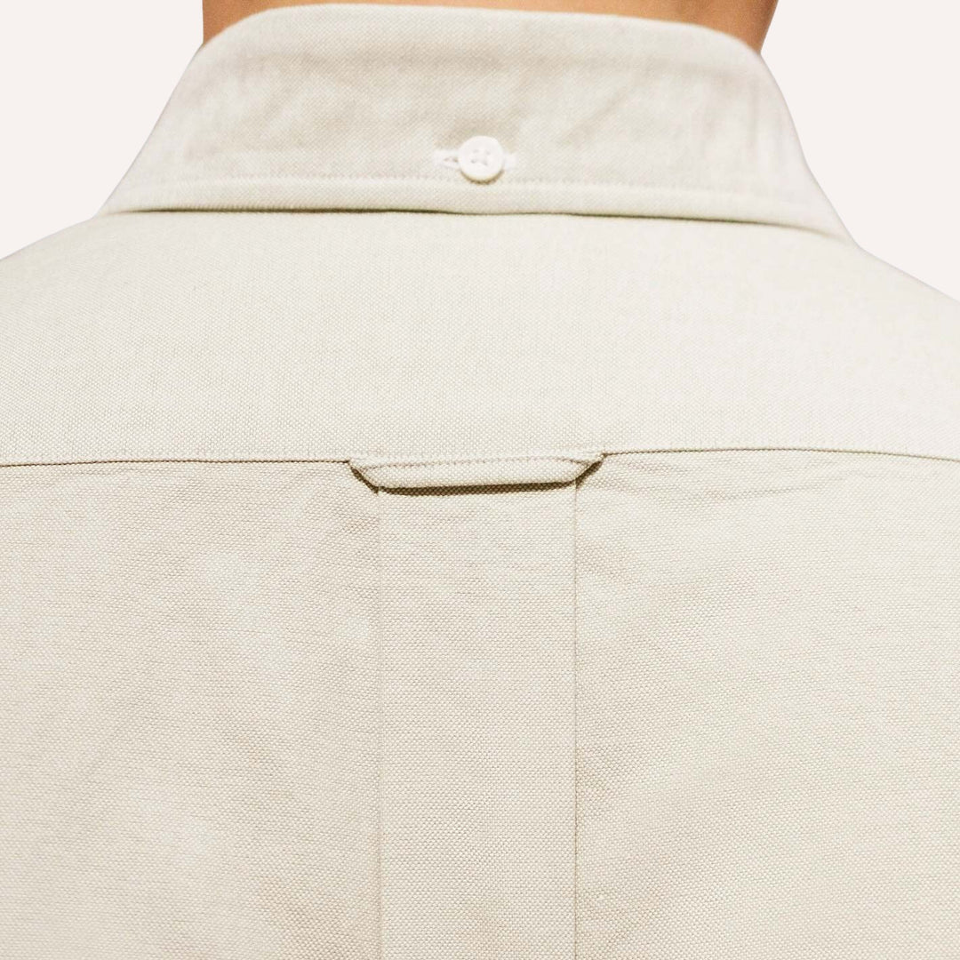 Ecru Washed Oxford Button Down Shirt