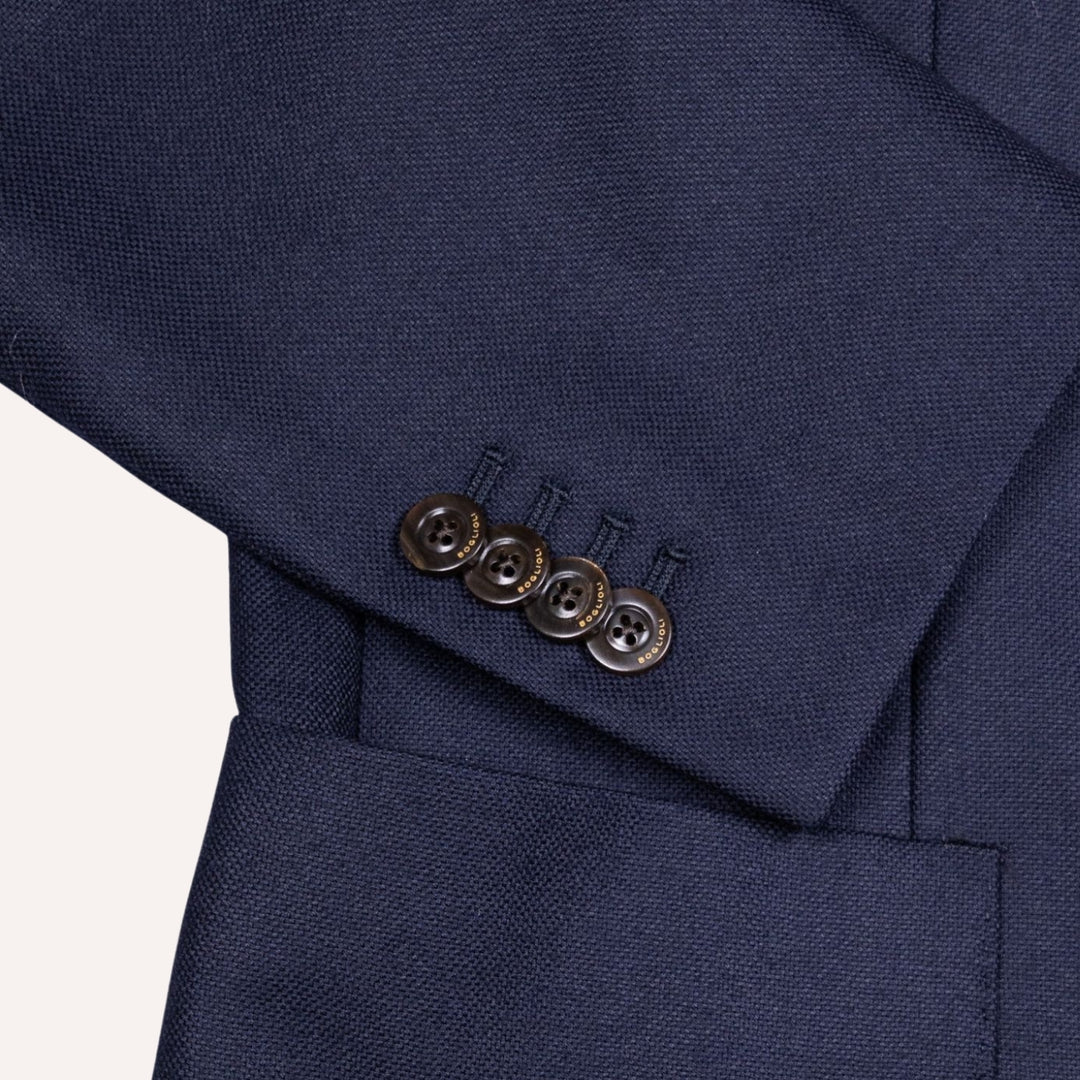 Navy Wool Hopsack K-jacket Blazer