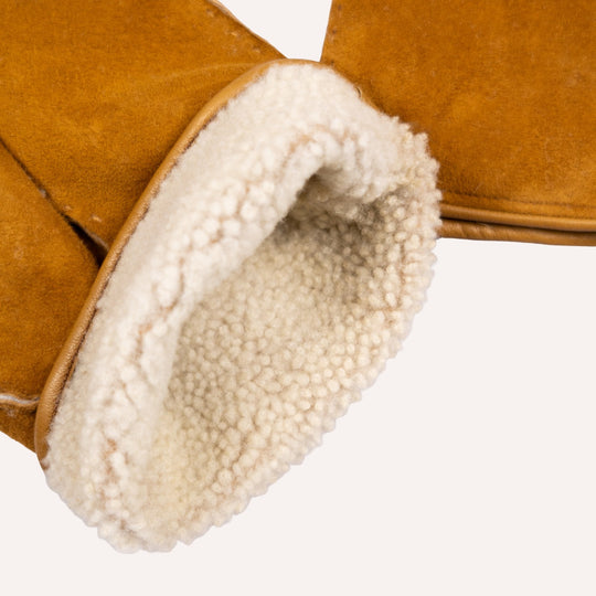 Snuff Sueded Shearling Lined Gloves