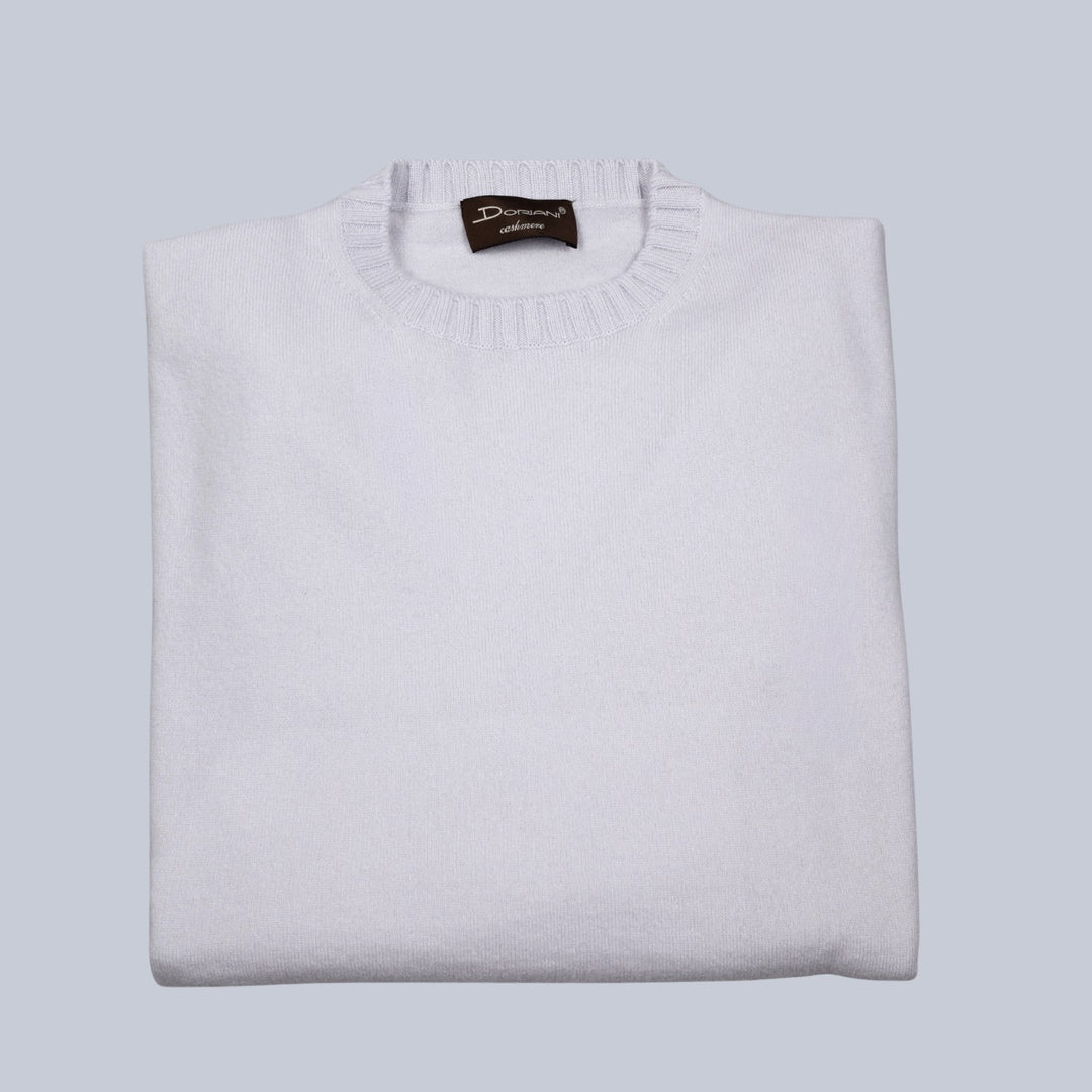 Stone Grey Cashmere Crewneck Sweater