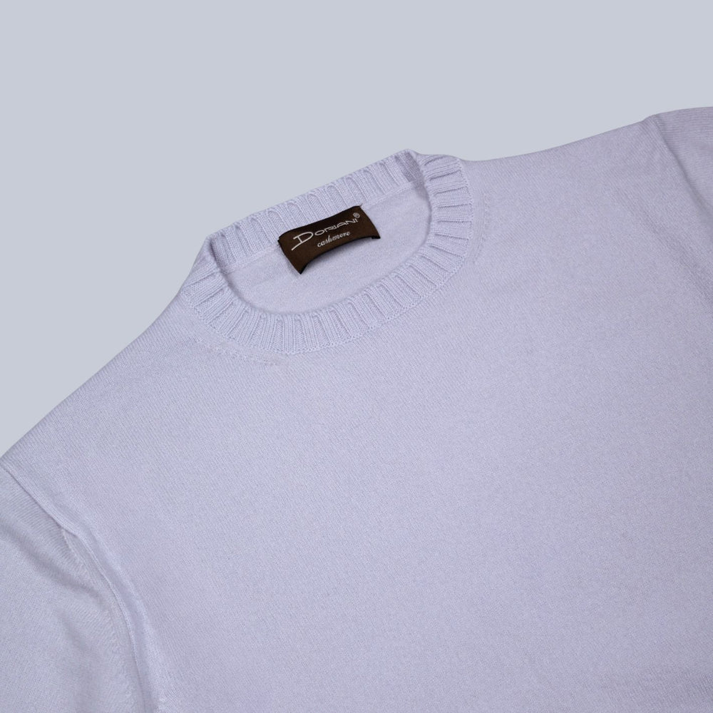 Pale Blue Cashmere Crewneck Sweater