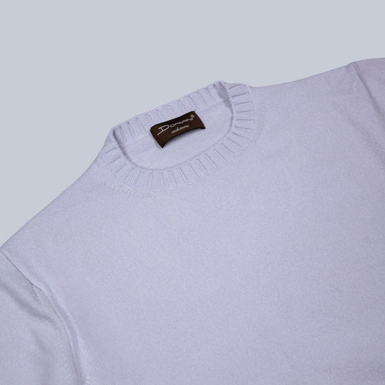 Pale Blue Cashmere Crewneck Sweater