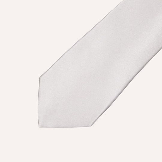 White Silk Funeral Tie