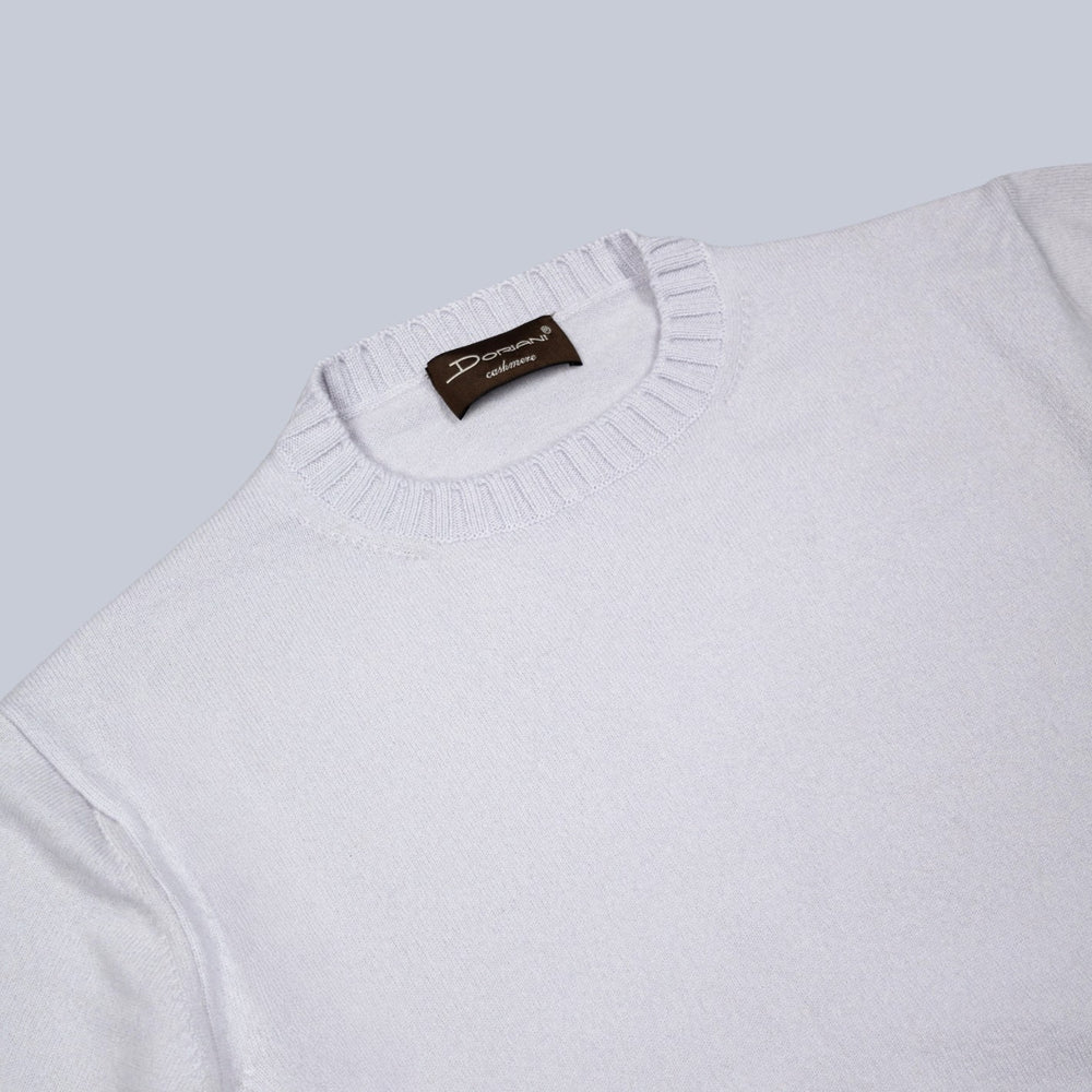 Stone Grey Cashmere Crewneck Sweater