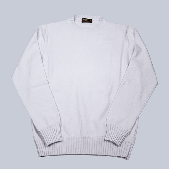 Stone Grey Cashmere Crewneck Sweater