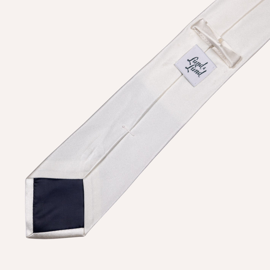 White Silk Funeral Tie