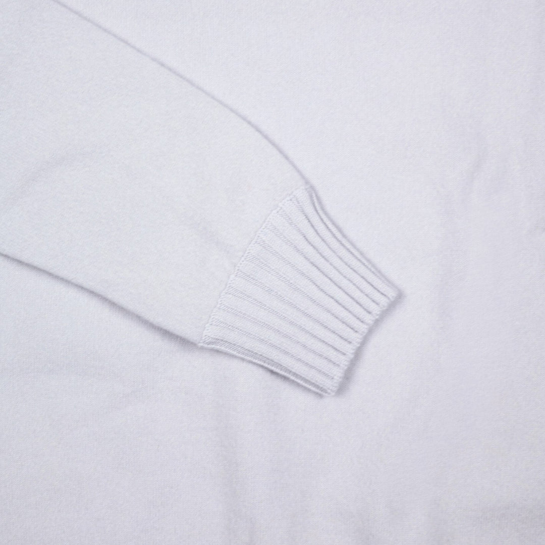 Stone Grey Cashmere Crewneck Sweater