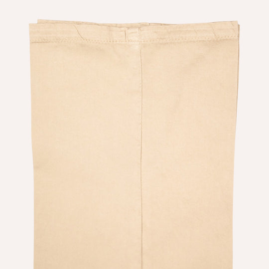 Beige Cotton Silk Slim Fit Chino Trouser