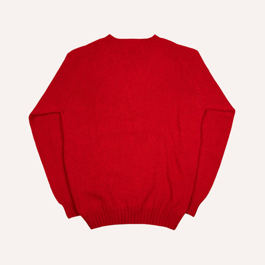 Cardinal Red Lambswool Crewneck Sweater