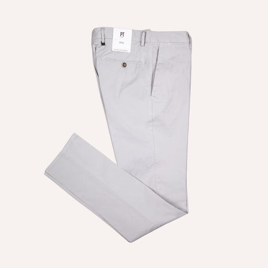 Dove Grey Cotton Chino