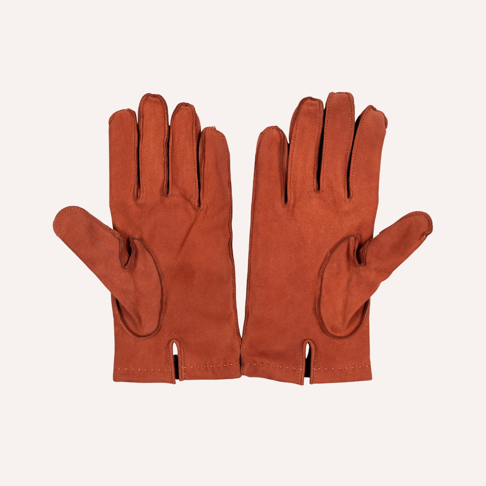 Brick Red Suede Cashmere Lined Gloves