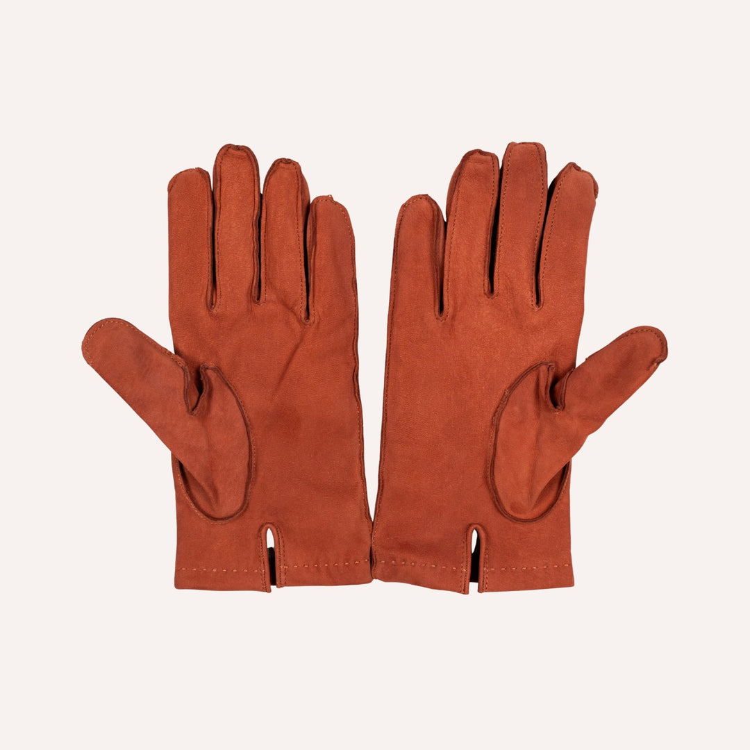 Brick Red Suede Cashmere Lined Gloves