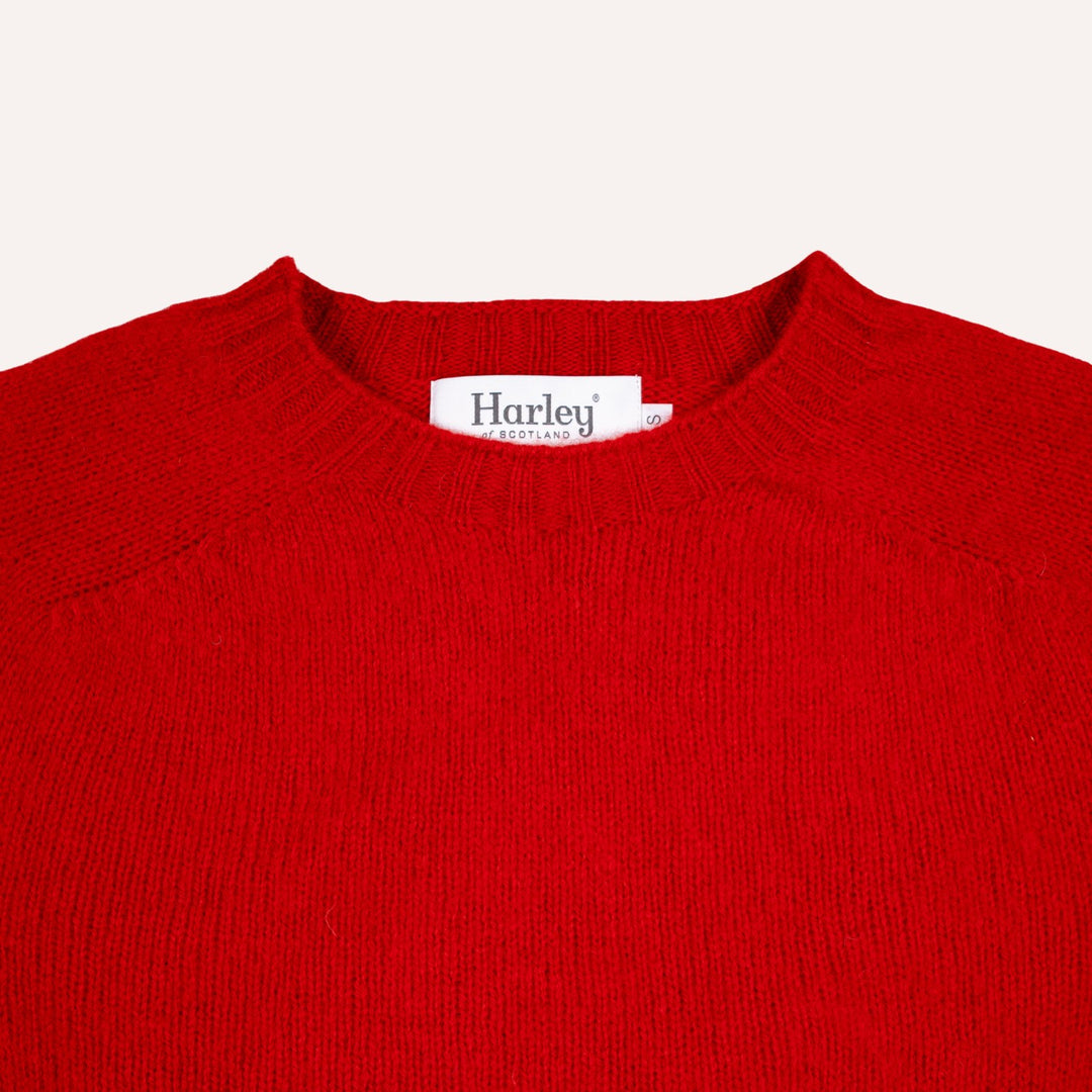 Cardinal Red Lambswool Crewneck Sweater
