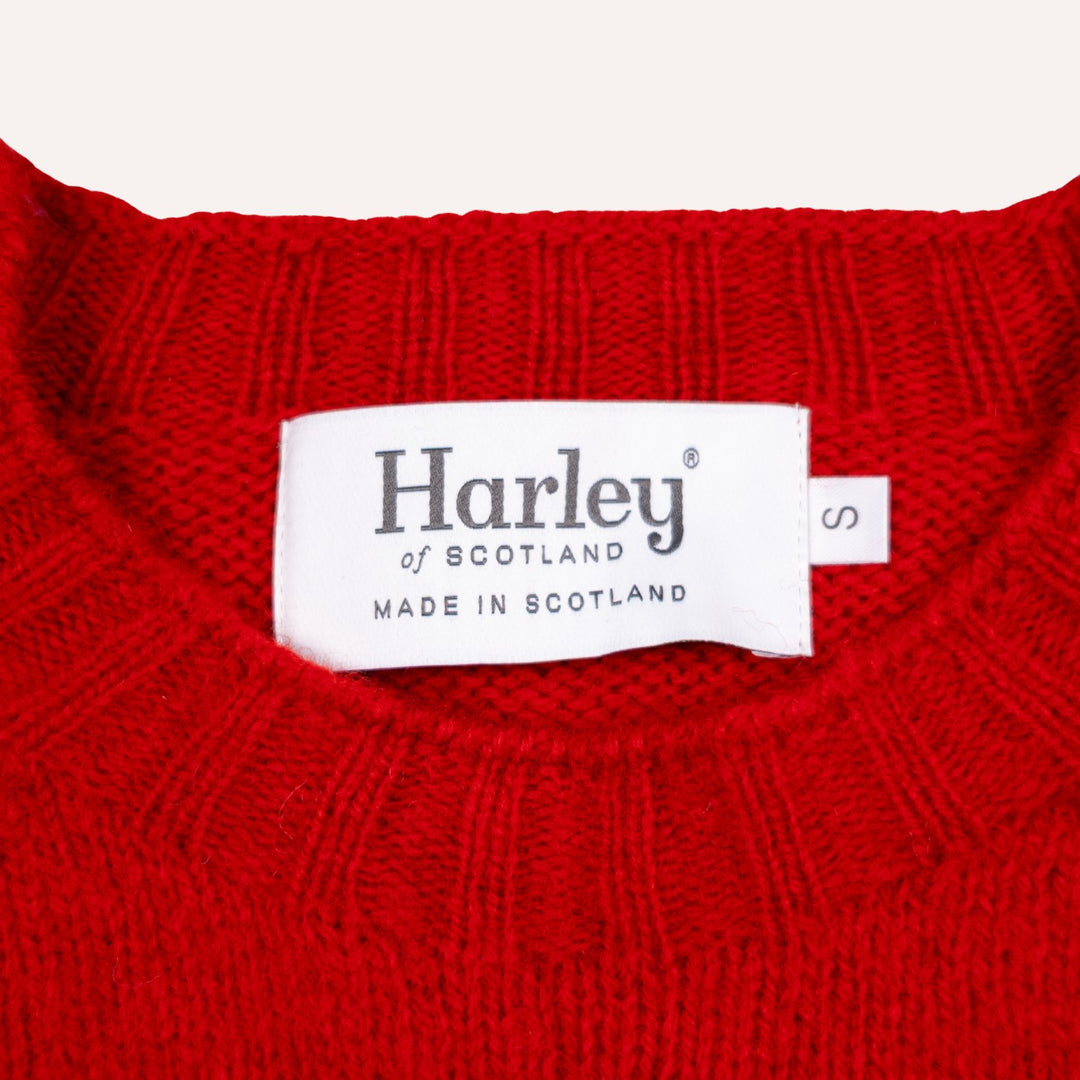 Cardinal Red Lambswool Crewneck Sweater