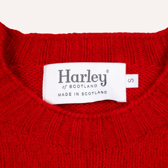 Cardinal Red Lambswool Crewneck Sweater