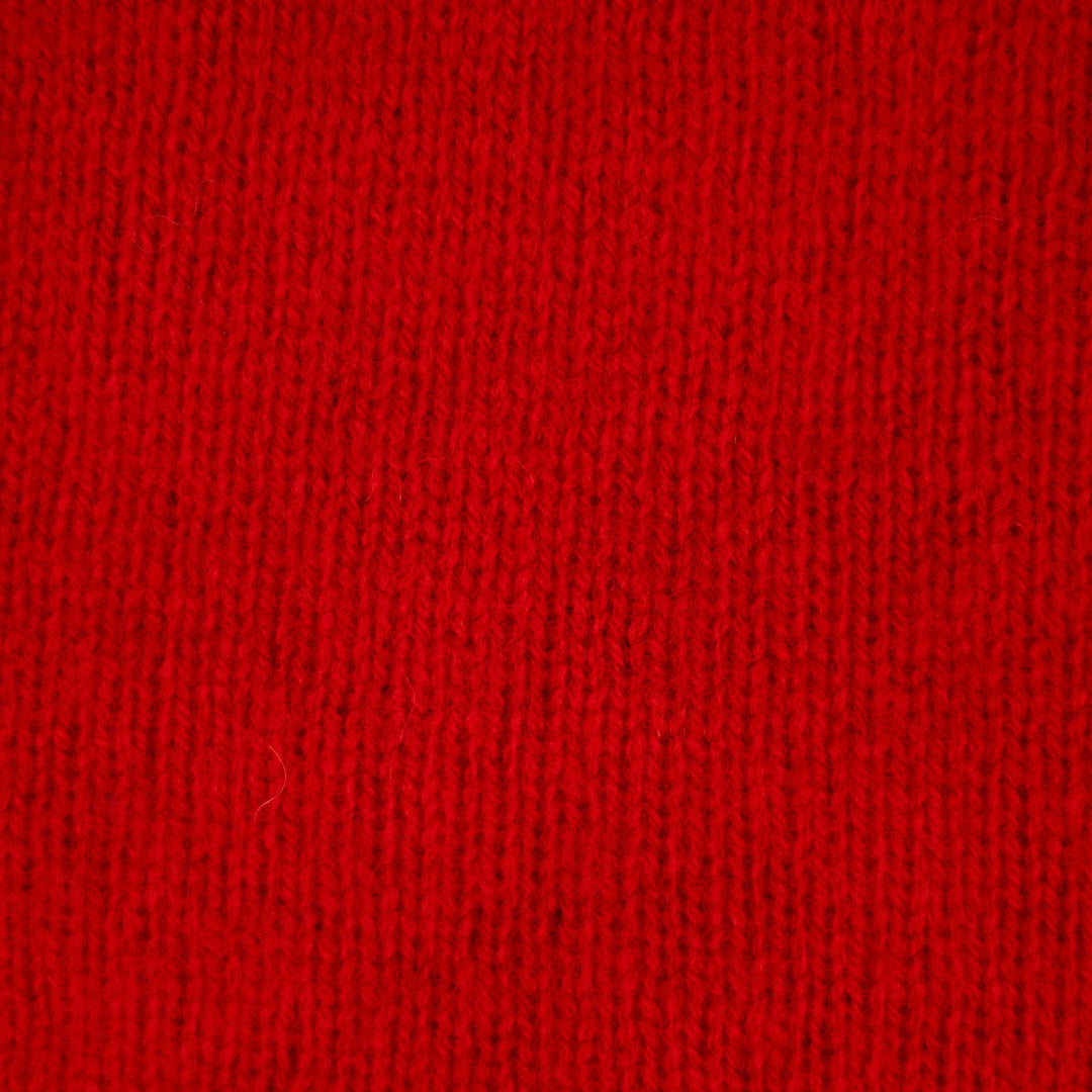 Cardinal Red Lambswool Crewneck Sweater