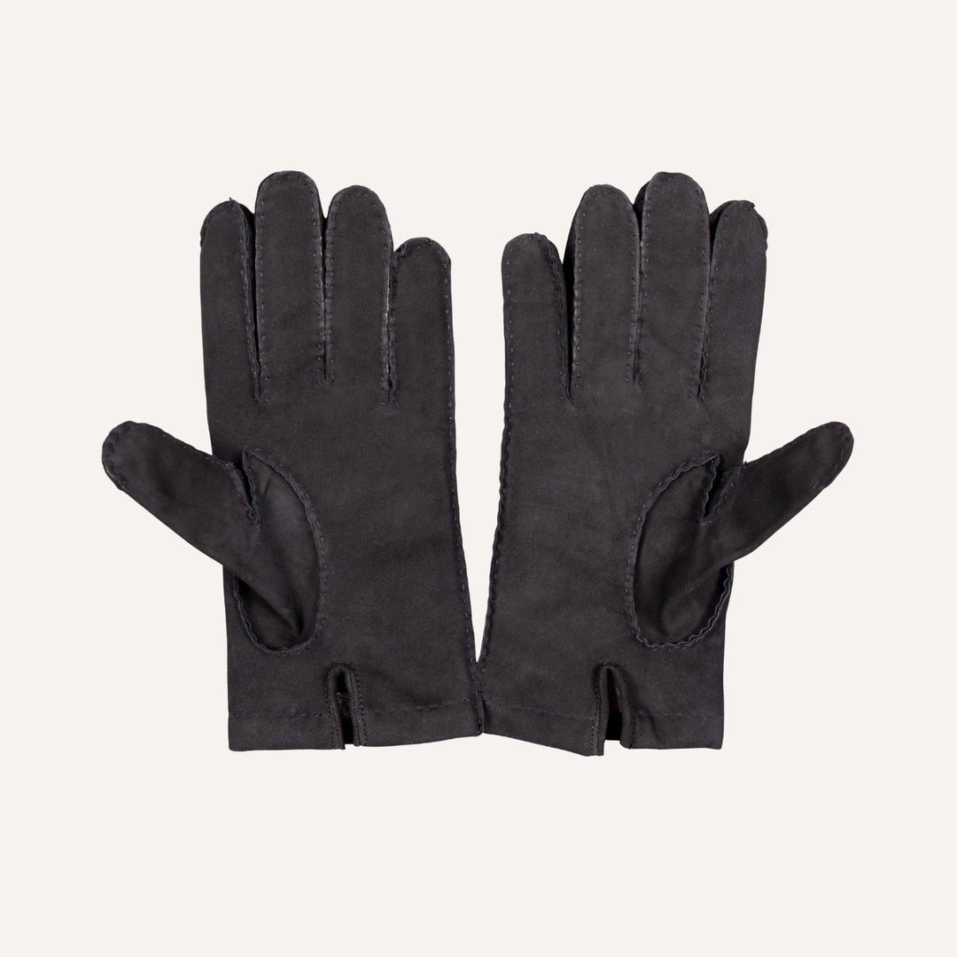 Black Suede Cashmere Lined Gloves