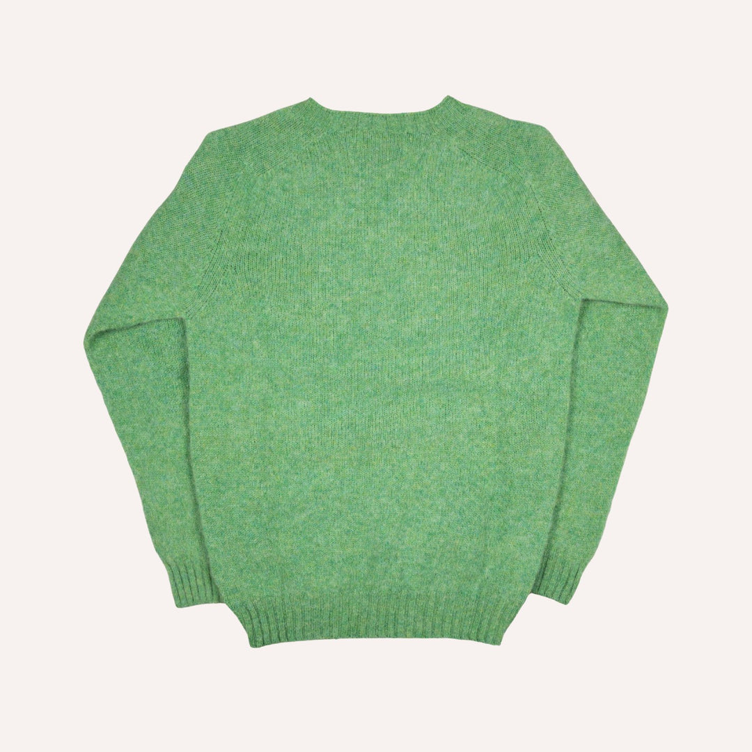 Parsley Green Lambswool Crewneck Sweater