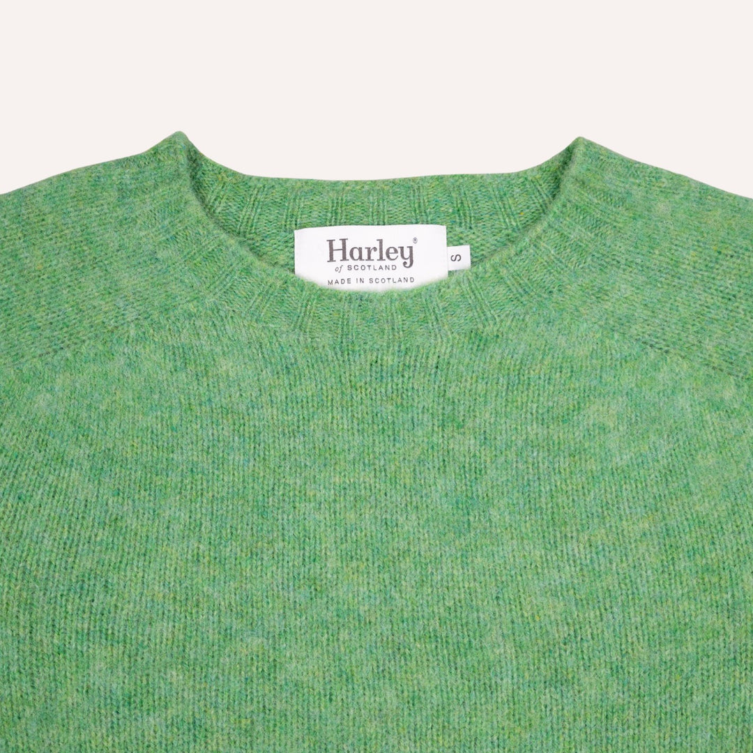 Parsley Green Lambswool Crewneck Sweater