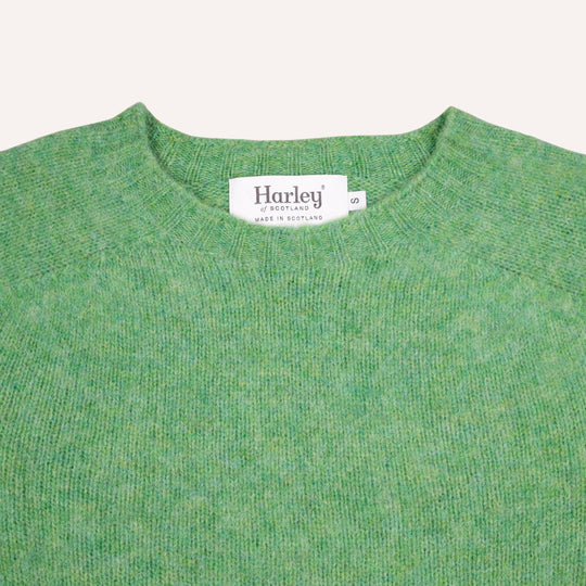 Parsley Green Lambswool Crewneck Sweater