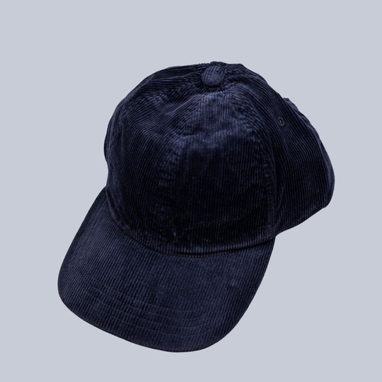 Navy Corduroy Baseball Cap