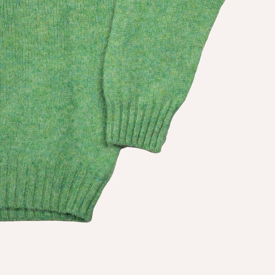 Parsley Green Lambswool Crewneck Sweater