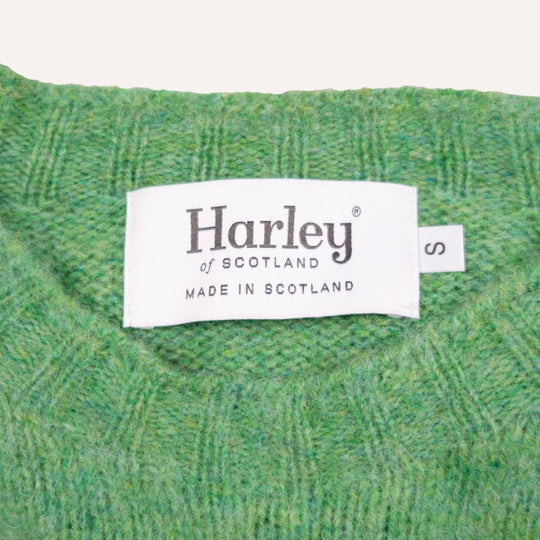 Parsley Green Lambswool Crewneck Sweater