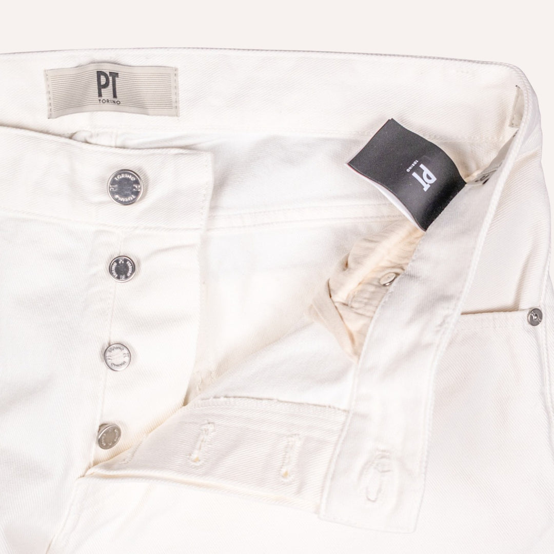 Ecru Denim Carrot Fit