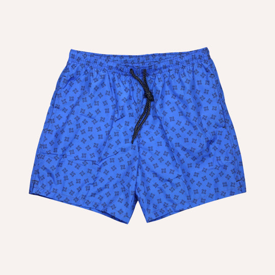 Royal Blue Printed Swim Shorts