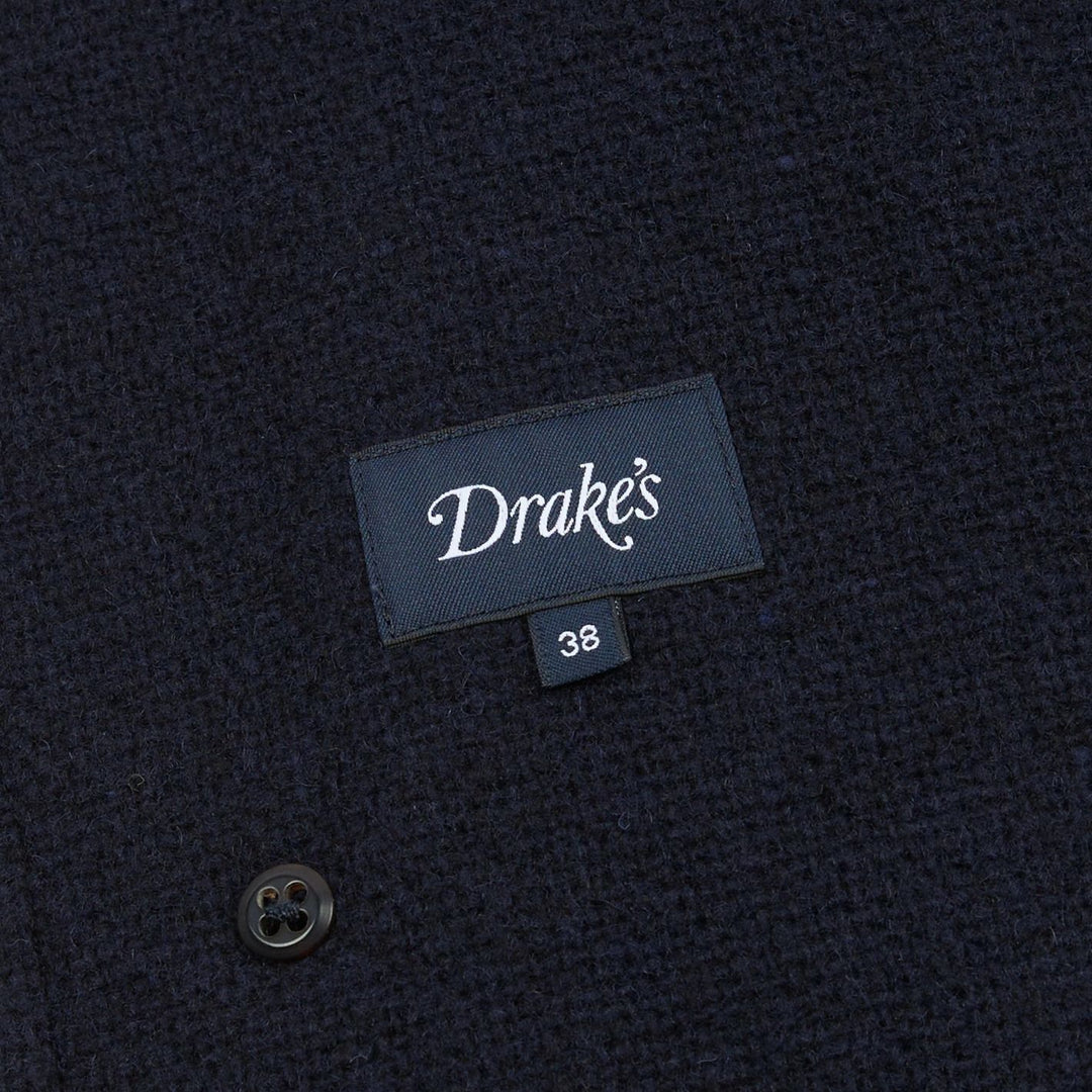 Navy Wool Raglan Coat