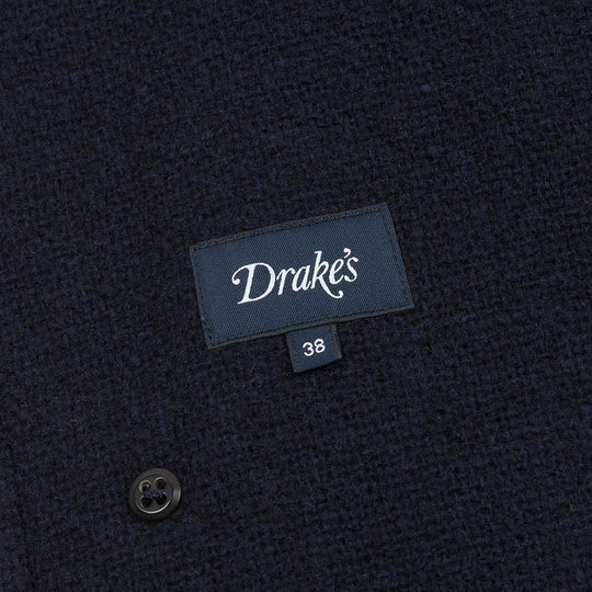 Navy Wool Raglan Coat