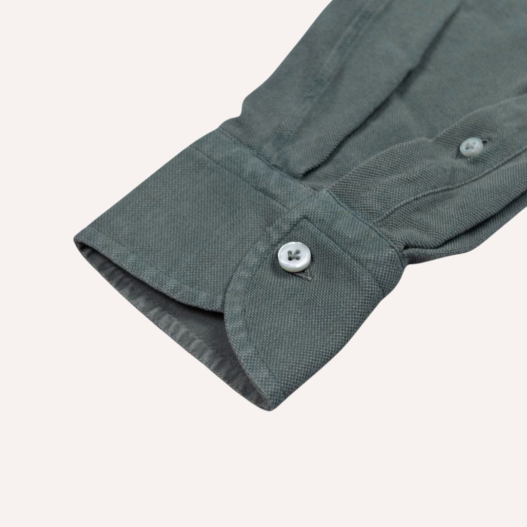 Dark Jaded Green Cotton Jersey Shirt