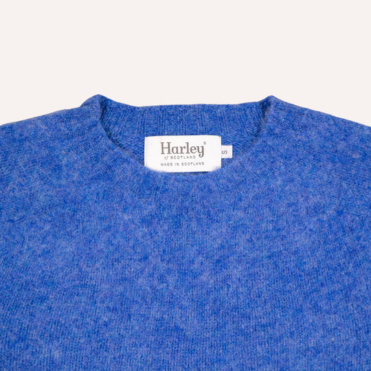 Cobalt Blue Lambswool Crewneck Sweater