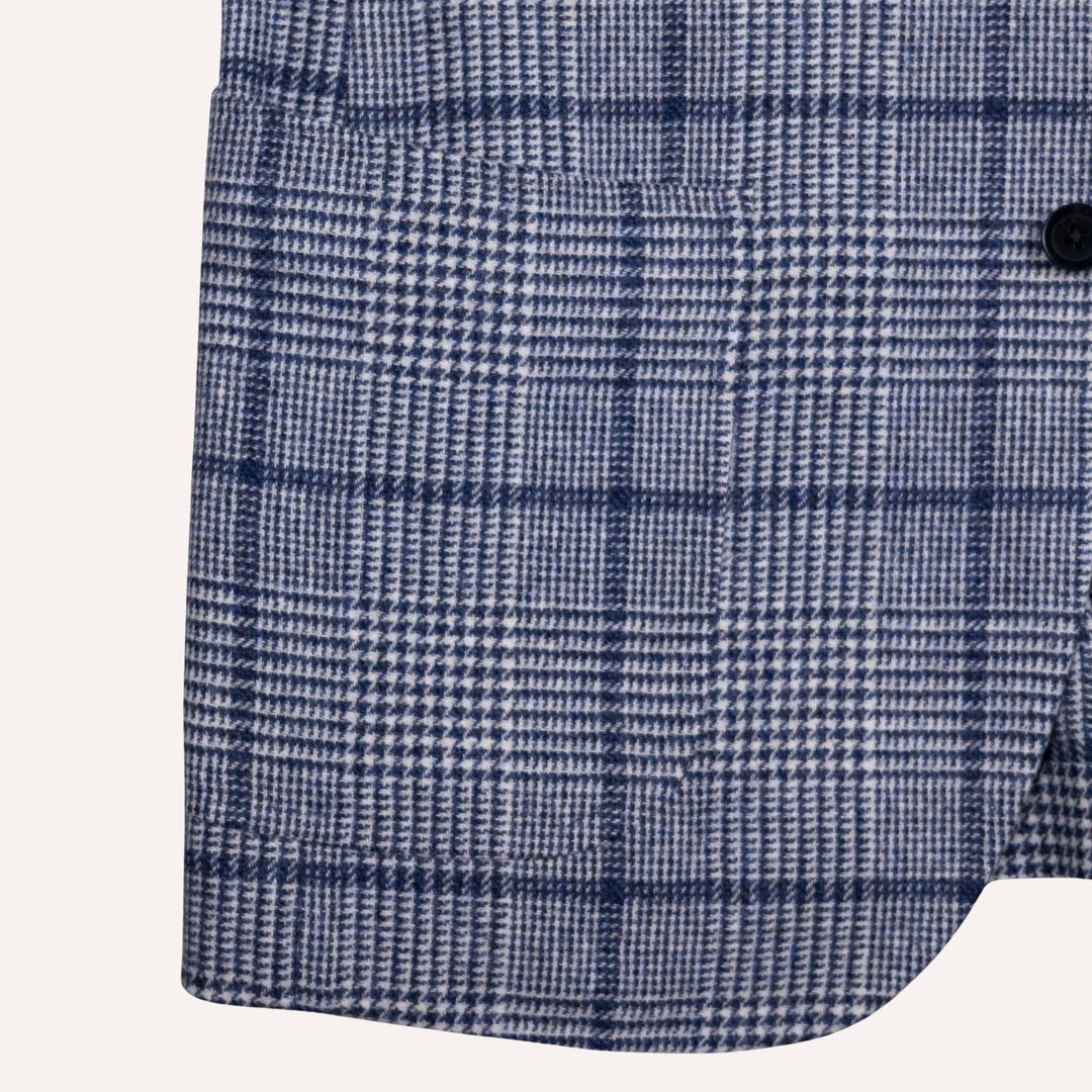 Blue Wool Glencheck Blazer
