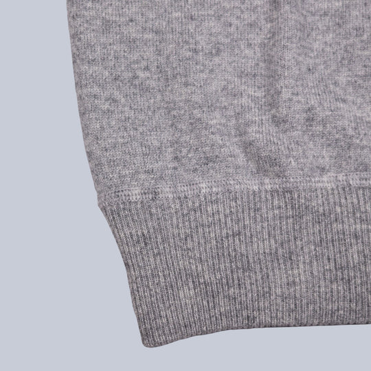 Grey Raglan Cashmere Sweater