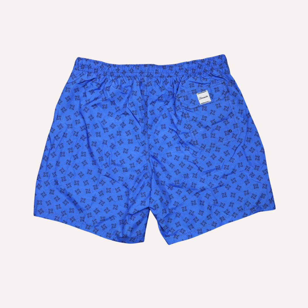 Royal Blue Printed Swim Shorts