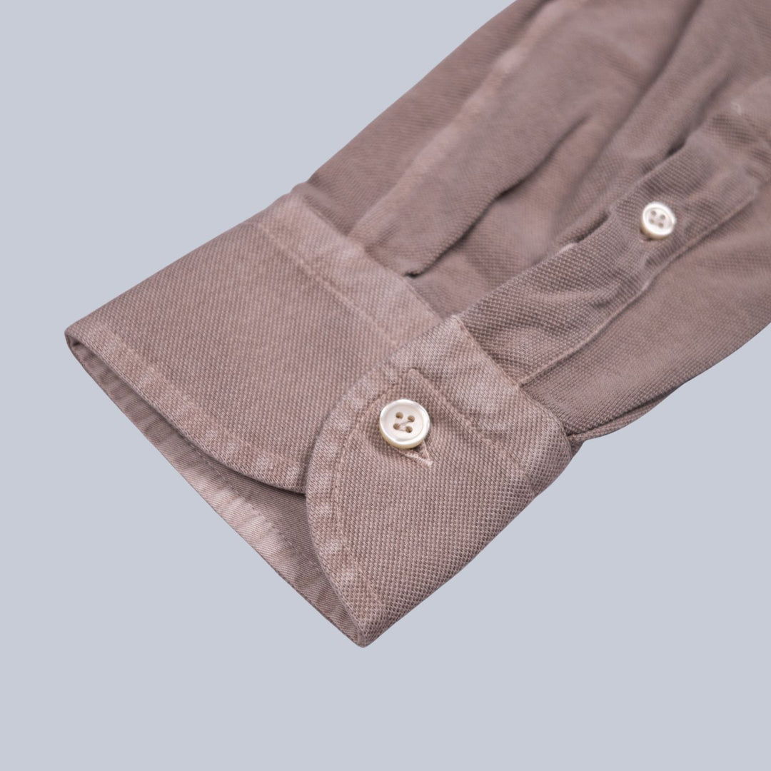 Cappuccino Taupe Cotton Jersey Shirt