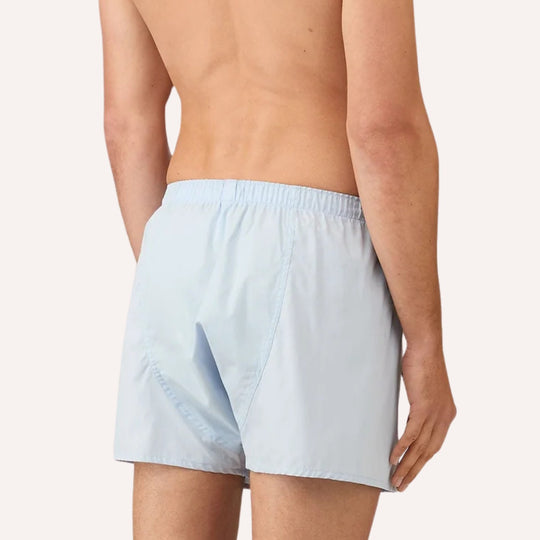 Light Blue Cotton Boxer Shorts