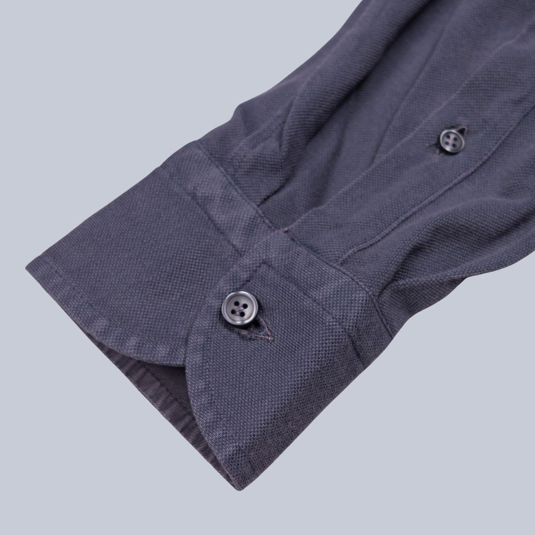 Stone Grey Cotton Jersey Shirt