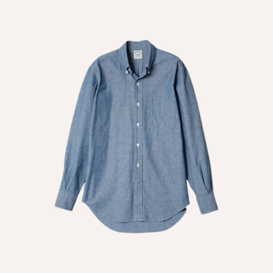 Blue Chambray Button Down Shirt