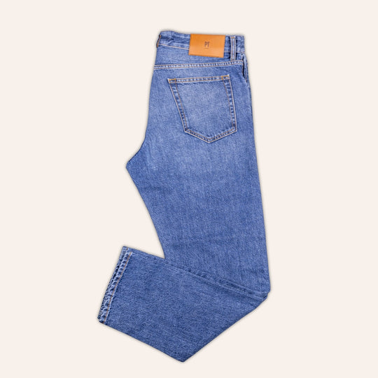 Washed Mid Blue Denim Modern Cut