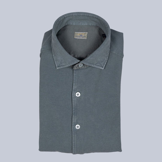 Dark Jaded Green Cotton Jersey Shirt