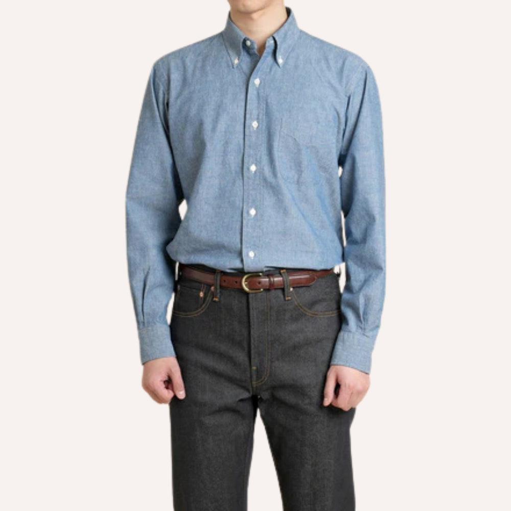 Blue Chambray Button Down Shirt