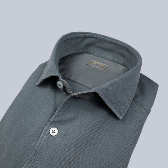 Dark Jaded Green Cotton Jersey Shirt