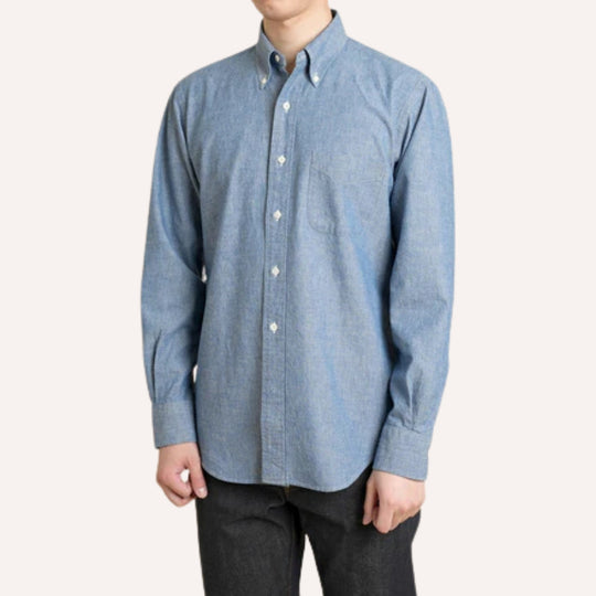 Blue Chambray Button Down Shirt