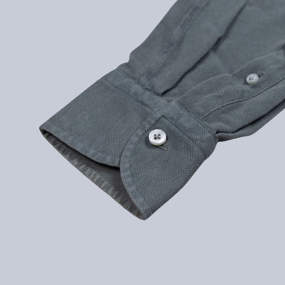 Dark Jaded Green Cotton Jersey Shirt