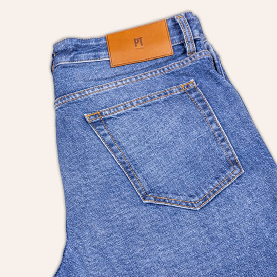 Washed Mid Blue Denim Modern Cut