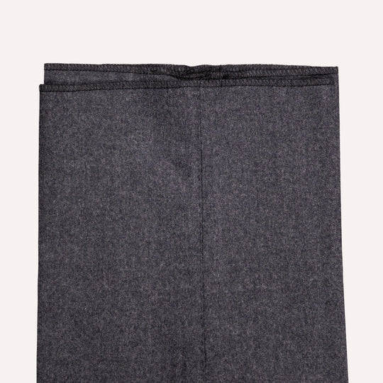 Charcoal Grey Flannel Wool Trousers - Regular Fit