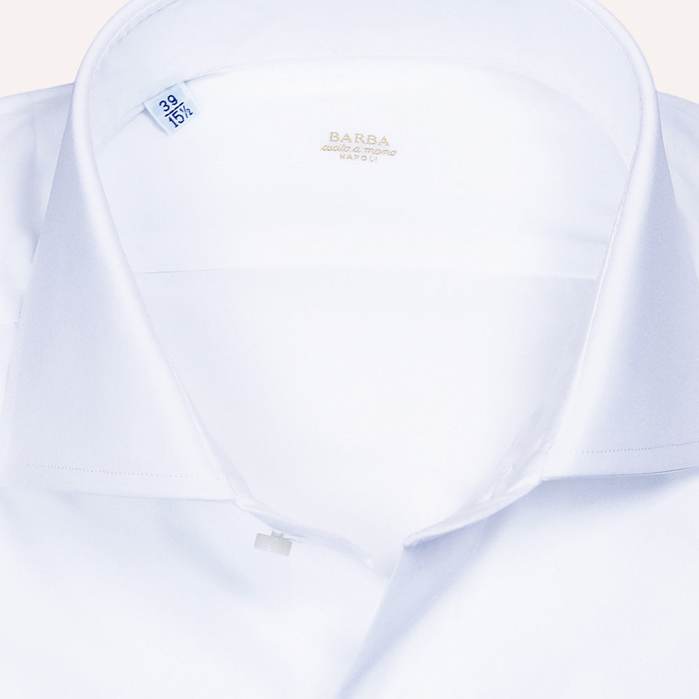 White Double Cuff Handmade Shirt - Regular Fit