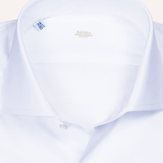White Double Cuff Handmade Shirt - Regular Fit